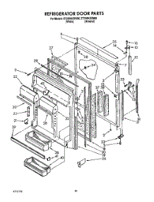 07 - Refrigerator Door parts for Whirlpool Refrigerator ET25RKXXW00 from AppliancePartsPros.com