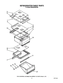04 - Refrigerator Shelf parts for Kitchenaid Refrigerator KSRS22DWWH02 from AppliancePartsPros.com