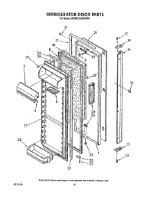 07 - Refrigerator Door parts for Kitchenaid Refrigerator KSRB25QWWH02 from AppliancePartsPros.com
