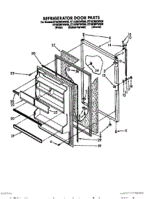 08 - Refrigerator Door parts for Whirlpool Refrigerator ET16ZMYWG00 from AppliancePartsPros.com