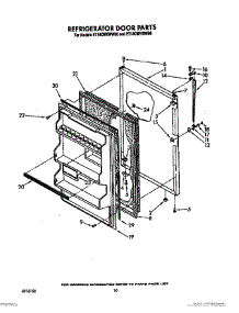 08 - Refrigerator Door parts for Whirlpool Refrigerator ET14CMYWW00 from AppliancePartsPros.com