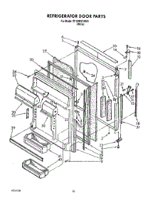 06 - Refrigerator Door parts for Whirlpool Refrigerator ET18RKXYW00 from AppliancePartsPros.com