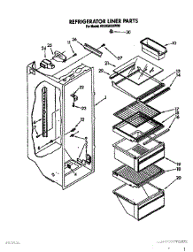 03 - Refrigerator Liner parts for Whirlpool Refrigerator ED20GKXXW00 from AppliancePartsPros.com