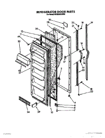 05 - Refrigerator Door parts for Whirlpool Refrigerator ED20GKXXW00 from AppliancePartsPros.com