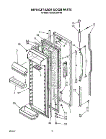 08 - Refrigerator Door parts for Kitchenaid Refrigerator KSRS25QXAL00 from AppliancePartsPros.com