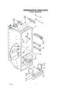 03 - Refrigerator Liner parts for Whirlpool Refrigerator JWARG483WP01 from AppliancePartsPros.com