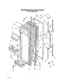 07 - Refrigerator Door parts for Whirlpool Refrigerator JWARG483WP01 from AppliancePartsPros.com