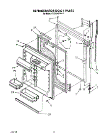 06 - Refrigerator Door parts for Kitchenaid Refrigerator KTRS20KWWH12 from AppliancePartsPros.com