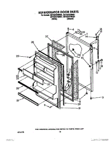 08 - Refrigerator Door parts for Whirlpool Refrigerator 3ET16ZKXWW01 from AppliancePartsPros.com