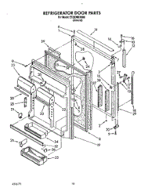 07 - Refrigerator Door parts for Whirlpool Refrigerator ET22DMXXN00 from AppliancePartsPros.com