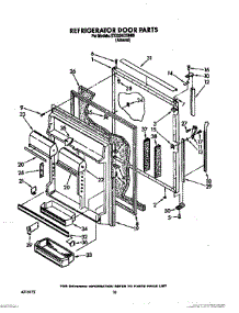 07 - Refrigerator Door parts for Whirlpool Refrigerator ET22DKXXN00 from AppliancePartsPros.com