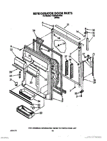 07 - Refrigerator Door parts for Whirlpool Refrigerator ET22RMXYW00 from AppliancePartsPros.com