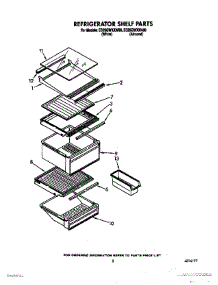 04 - Refrigerator Shelf parts for Whirlpool Refrigerator ED25GWXXW00 from AppliancePartsPros.com