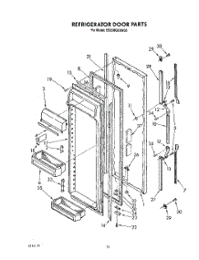 07 - Refrigerator Door parts for Whirlpool Refrigerator ED25RQXXW00 from AppliancePartsPros.com
