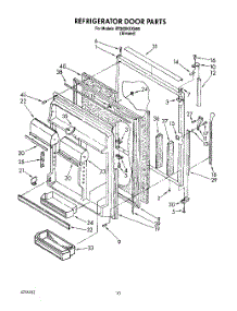 06 - Refrigerator Door parts for Whirlpool Refrigerator ET20DKXXW00 from AppliancePartsPros.com