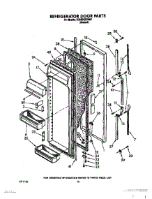 07 - Refrigerator Door parts for Whirlpool Refrigerator ED25DQXXN00 from AppliancePartsPros.com