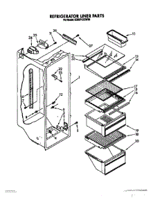 03 - Refrigerator Liner parts for Whirlpool Refrigerator ED20PKXXG00 from AppliancePartsPros.com