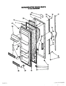 05 - Refrigerator Door parts for Whirlpool Refrigerator ED20PKXXN00 from AppliancePartsPros.com