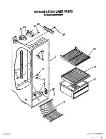 03 - Refrigerator Liner parts for Whirlpool Refrigerator ED20SKXXW00 from AppliancePartsPros.com