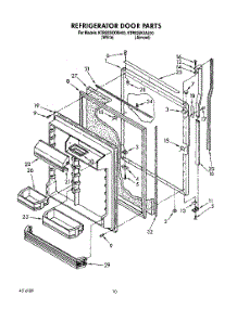 06 - Refrigerator Door parts for Kitchenaid Refrigerator KTRS25KXWH00 from AppliancePartsPros.com