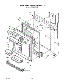 07 - Refrigerator Door parts for Kitchenaid Refrigerator KTRS22KXWH00 from AppliancePartsPros.com