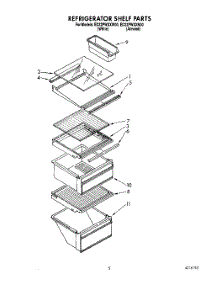04 - Refrigerator Shelf parts for Whirlpool Refrigerator ED22PWXXN00 from AppliancePartsPros.com