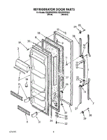 07 - Refrigerator Door parts for Whirlpool Refrigerator ED22PWXXW00 from AppliancePartsPros.com