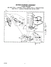 05 - 4319410 Burner parts for Whirlpool Dryer RGC3422AL0 from AppliancePartsPros.com