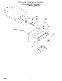 03 - Section parts for Whirlpool Dryer LDR3822BW0 from AppliancePartsPros.com