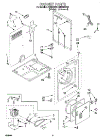 02 - Section parts for Whirlpool Dryer LER3622BW0 from AppliancePartsPros.com