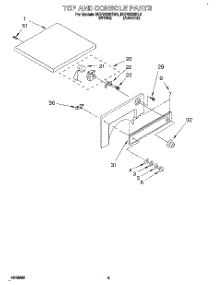 03 - Section parts for Roper Dryer REP3622BL0 from AppliancePartsPros.com