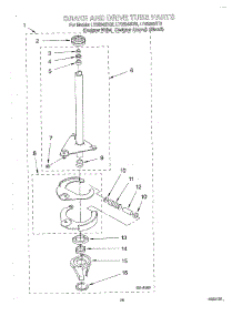 13 - Brake And Drive Tube parts for Whirlpool Washer Dryer Combo LTG5243DZ2 from AppliancePartsPros.com