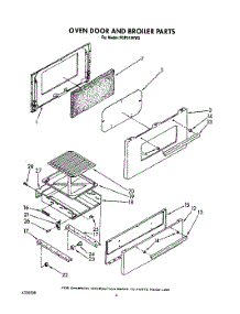 05 - Oven Door And Broiler parts for Roper Range FGP310VL2 from AppliancePartsPros.com