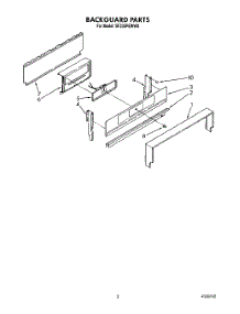 04 - Back Guard parts for Whirlpool Range SF330PEWW0 from AppliancePartsPros.com