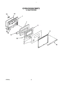 06 - Oven Door parts for Whirlpool Range FES375VL0 from AppliancePartsPros.com