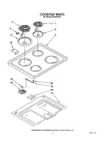 03 - Cooktop parts for Whirlpool Range FES370VX1 from AppliancePartsPros.com