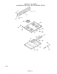 02 - Section parts for Roper Range 1413W0A from AppliancePartsPros.com