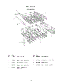 33 - Rack parts for Roper Dishwasher 8501L40 from AppliancePartsPros.com