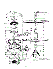 43 - Section parts for Roper Dishwasher 8501L40 from AppliancePartsPros.com