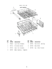 09 - Rack parts for Roper Dishwasher 8581L40 from AppliancePartsPros.com