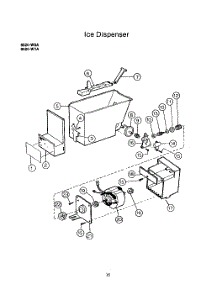 08 - Ice Dispenser parts for Roper Refrigerator 8624W0A from AppliancePartsPros.com