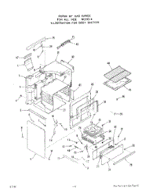 06 - Oven Door parts for Roper Range 1436W1A from AppliancePartsPros.com