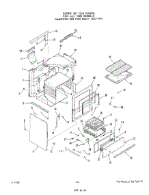07 - Oven Door parts for Roper Range 1305W1A from AppliancePartsPros.com