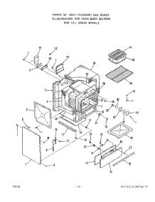 08 - Oven Door parts for Roper Range 1395W3A from AppliancePartsPros.com