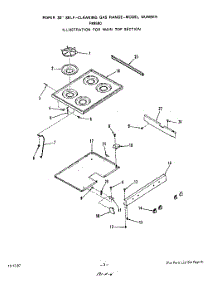 03 - Main Top parts for Whirlpool Range F8958L0 from AppliancePartsPros.com