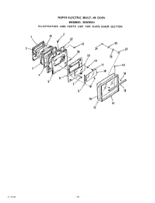 05 - Oven Door parts for Whirlpool Oven B9308B0 from AppliancePartsPros.com