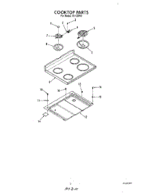 03 - Cook Top parts for Whirlpool Range F5108G0 from AppliancePartsPros.com