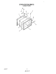 05 - Oven Door parts for Whirlpool Range F5108L0 from AppliancePartsPros.com