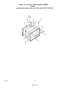 03 - Oven Door parts for Whirlpool Range F5358L0 from AppliancePartsPros.com