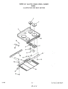 04 - Main Section parts for Whirlpool Range F5358L0 from AppliancePartsPros.com
